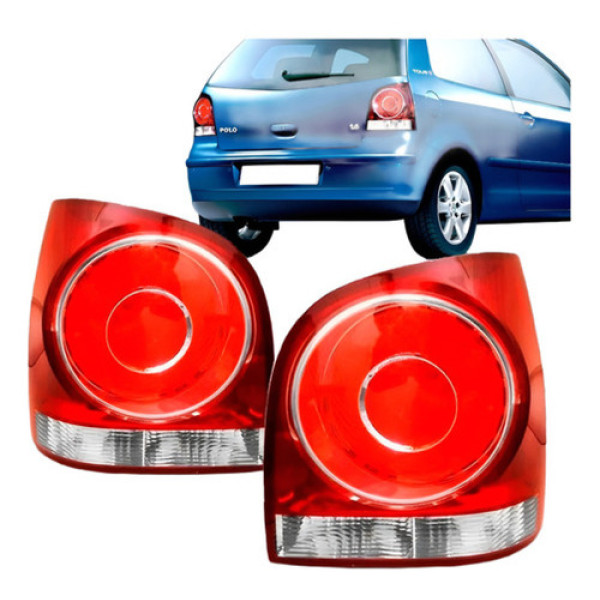 Par Lanterna Traseira Polo 2007 A 2013 Hatch