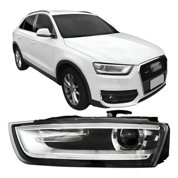 Farol Audi Q3 2012 2013 2014 2015 Elétrico Sem Xênon