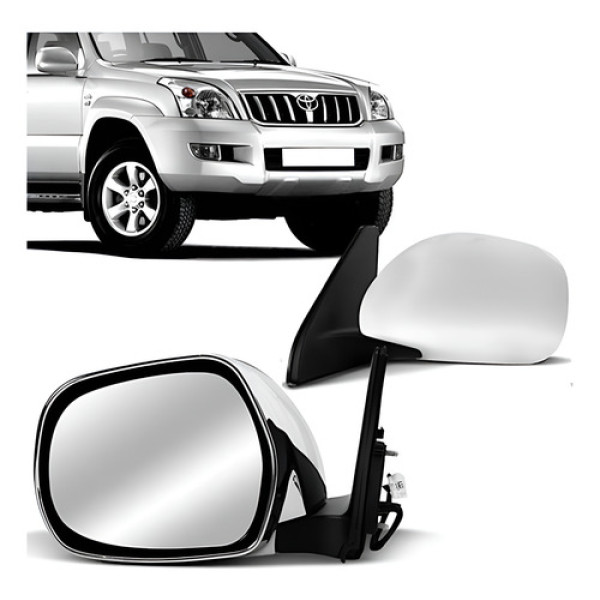 Retrovisor Prado 03 A 09 Elétrico Com Tilt Down Cromado Dir