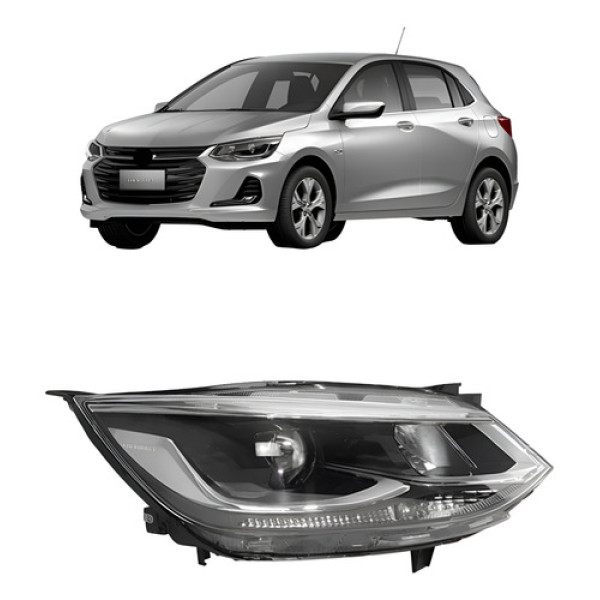 Farol Manual Cromado C/projetor S/led Onix Premier 20 A 24