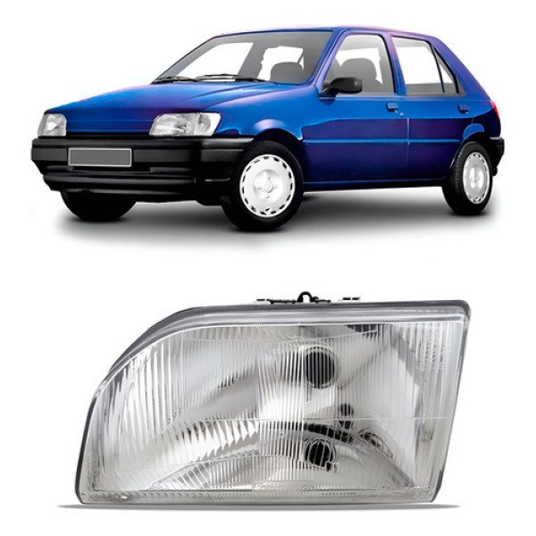 Farol Ford Fiesta 1994 1995 1996 Cromado
