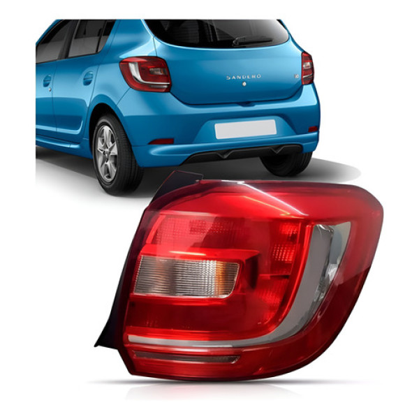 Lanterna Traseira Sandero 2015 2016 2017 Bicolor C/ Garantia