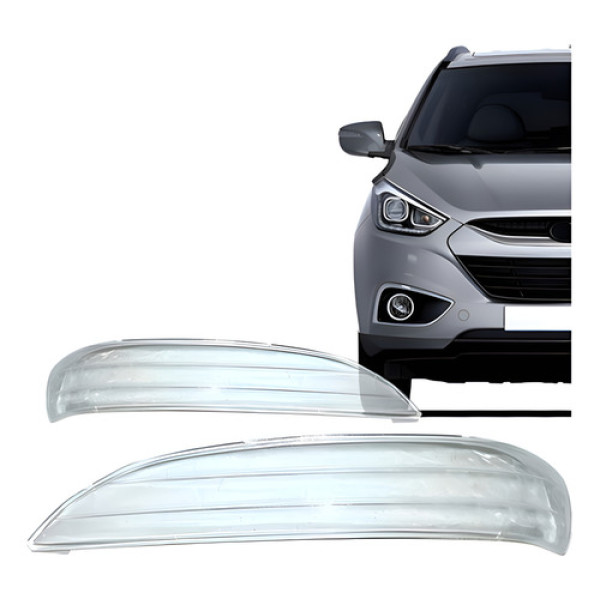 Par Lente Pisca Retrovisor Ix35 2010 2011 2012 2013 Cristal Par