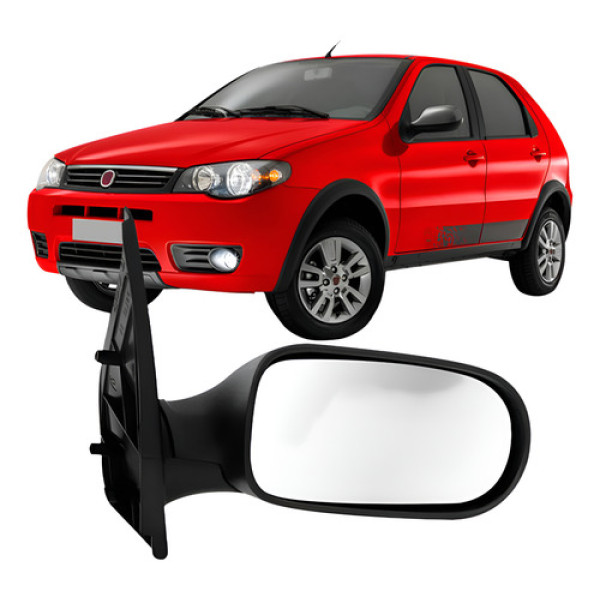 Retrovisor Palio 4 Portas 2008 2009 2010 2011 Sem Controle