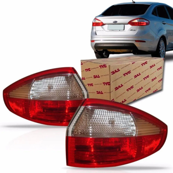 Par Lanterna Traseira New Fiesta Sedan 2014 A 2017 Canto