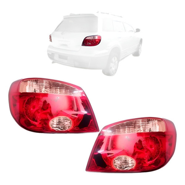 Sinaleira Traseira Airtrek 2005 2006 Vermelha E Rosa