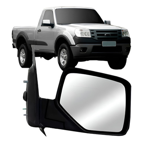 Retrovisor Ranger 2010 2011 2012 Manual Capa Cromada