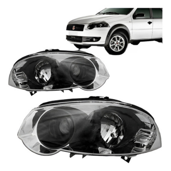 Par Farol Palio 10 A 12 Siena 2008 A 2013 Preto C/ Aro Preto