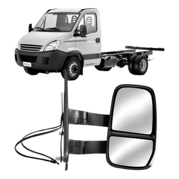 Retrovisor Para Iveco Daily 2008 A 2022 Fixo Longo Com Pisca