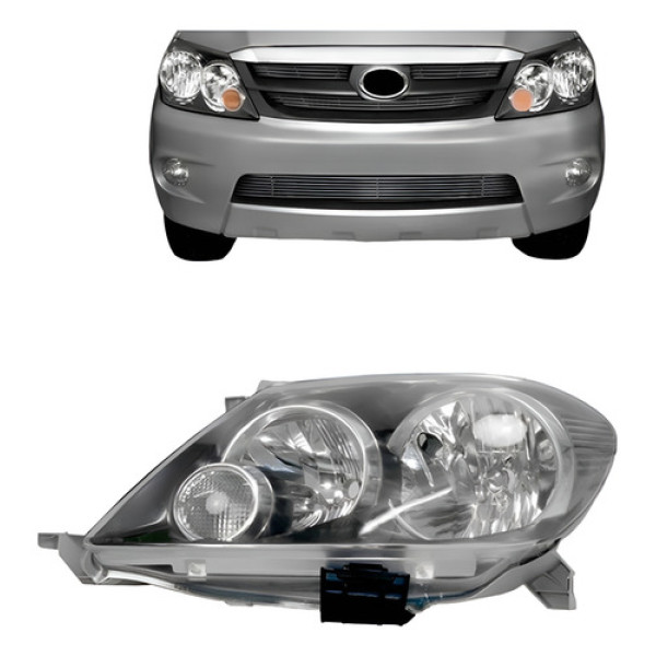 Farol Hilux Sw4 2004 A 2008 Cromomix