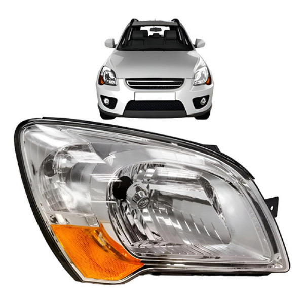 Farol Sportage 2009 A 2010 Elétrico Com Pisca Ambar Promoç Esquerdo/motorista