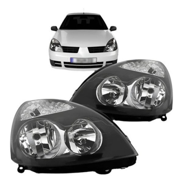 Farol Clio 2003 04 2005 2006 2007 2008 A 2012 Preto