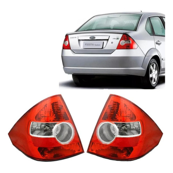 Par Lanterna Traseira Ford Fiesta Sedan 2003 A 2010