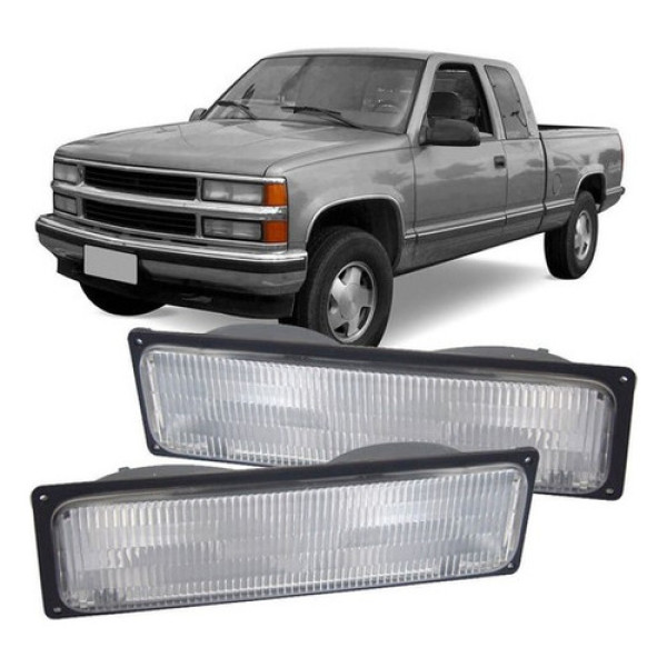 Par Pisca Parachoque Silverado 1997 98 99 00 01 - 03 Cristal