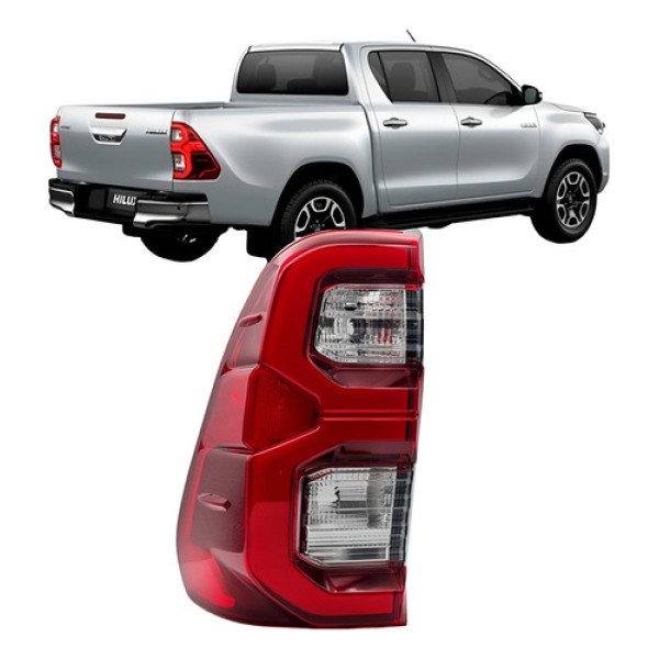 Lanterna Traseira Hilux Pick-up 2021 2022 Com Led