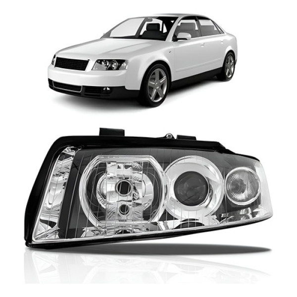 Farol Audi A4 2001 A 2004 Eletrico