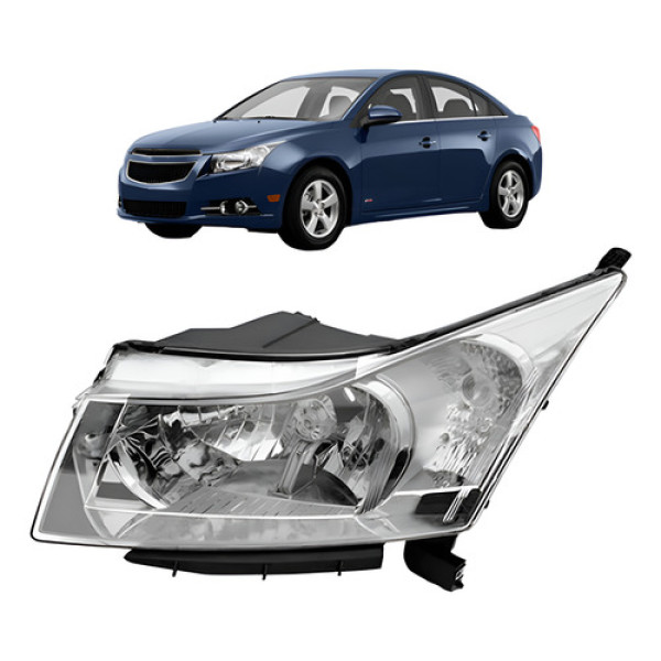 Farol Cruze 2015 E 2016 Manual Cromado Esquerdo/motorista