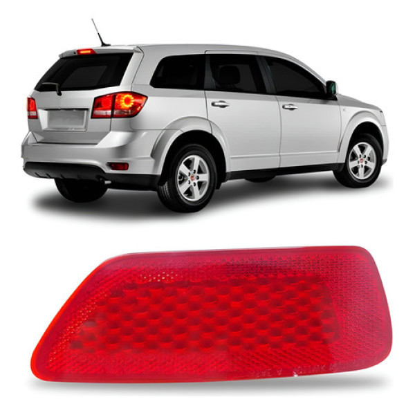 Refletor Parachoque Traseiro Journey Freemont 11/2018 Oferta Vermelho