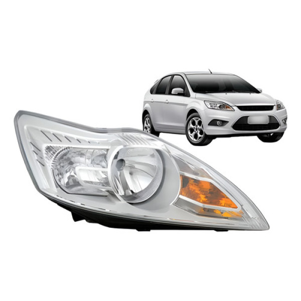 Farol Focus 2009 2010 2011 2012 Foco Duplo Cromado