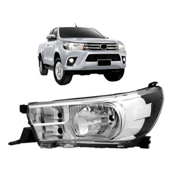 Farol Hilux Srv 2016 A 2017 Elétrico Com Motor Sem Led Esquerdo/motorista