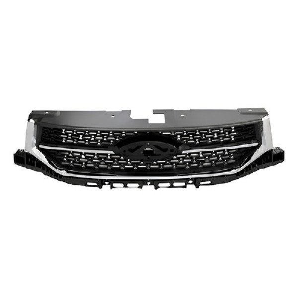 Grade Radiador Tiggo 2 2018-2019 Preto E Cromado S/ Emblema