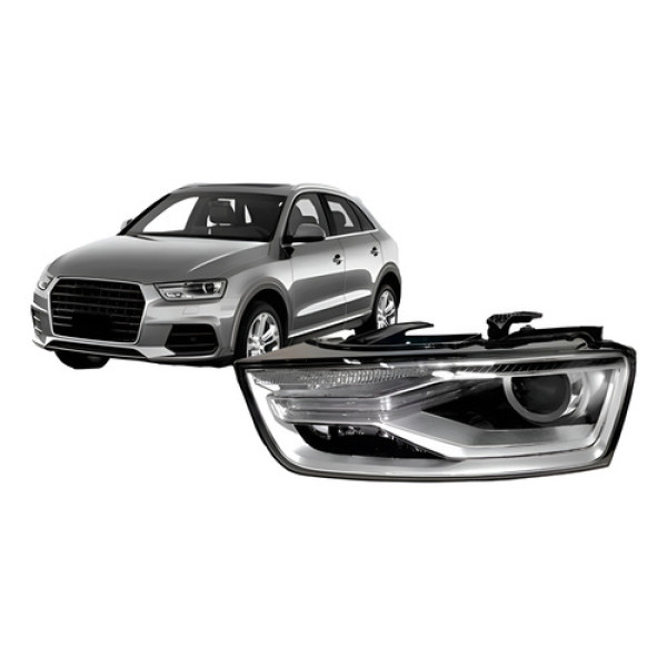 Farol Audi Q3 2015 16 17 18 2019 Elétrico Com Xênon Esquer