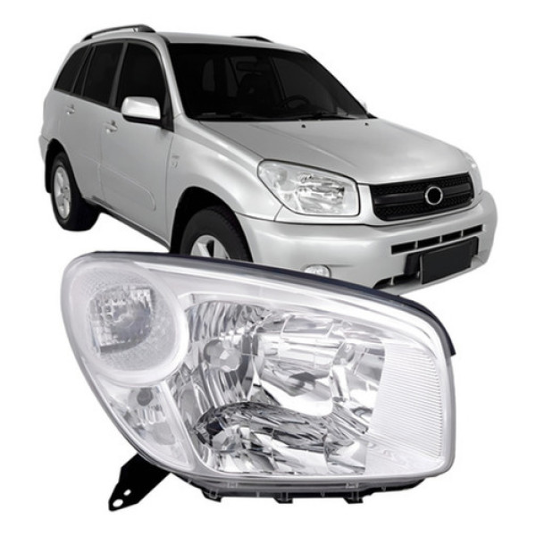 Farol Rav4 2004 2005 2006 Cromado Toyota Tyc