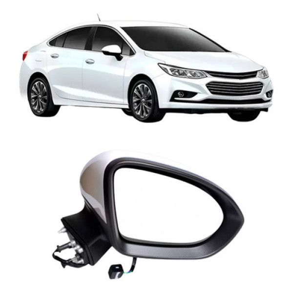 Retrovisor Externo Eletrico Cruze 2017 A 2024 3 Fios
