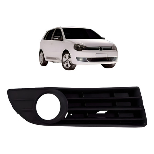 Moldura Milha Polo 2007 2008 2009 2010 2011 Com Furo Preto