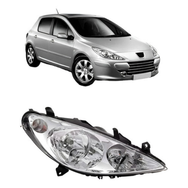 Farol Para Peugeot 307 2001 2002 2003 A 2005 C/ Auxiliar
