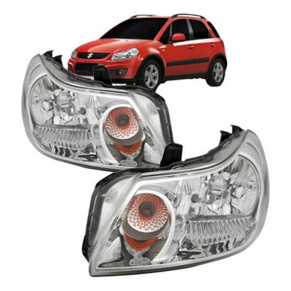 Par Farol Suzuki Sx4 2009 2010 2011 2012 2013 Cromado Ambos Lados
