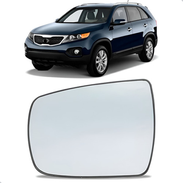 Lente Retrovisor Para Kia Sorento 2010 Até 2015