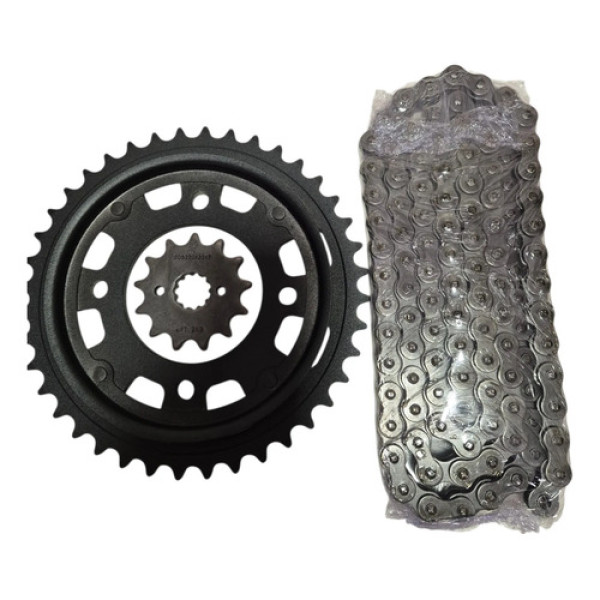 Kit Relação Transmissão Cb250f Twister C/rete Vaz 2016/2020 Preto