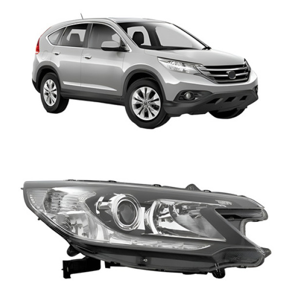 Farol Para Honda Crv 2012 2013 2014 2015 Manual C/ Projetor