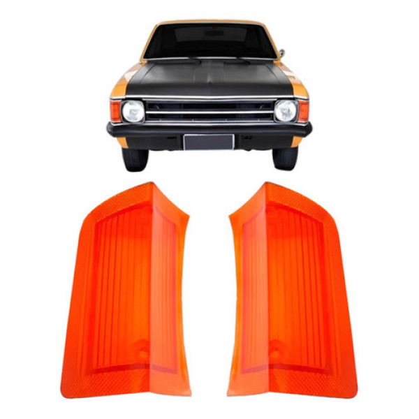 Lente Pisca Seta Chevrolet Opala 1973 1974 Âmbar.