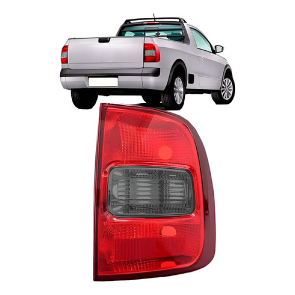 Lanterna Traseira Saveiro G5 2008 A 2014 Fume C/borda Fume