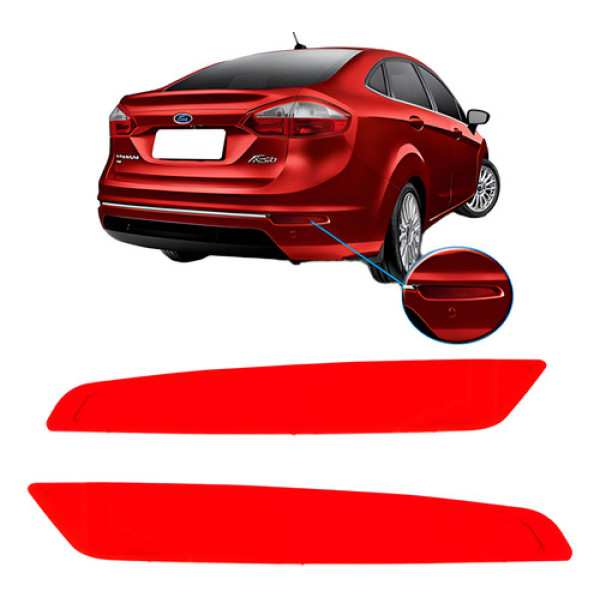 Refletor Parachoque Traseiro Fiesta 2014 2015