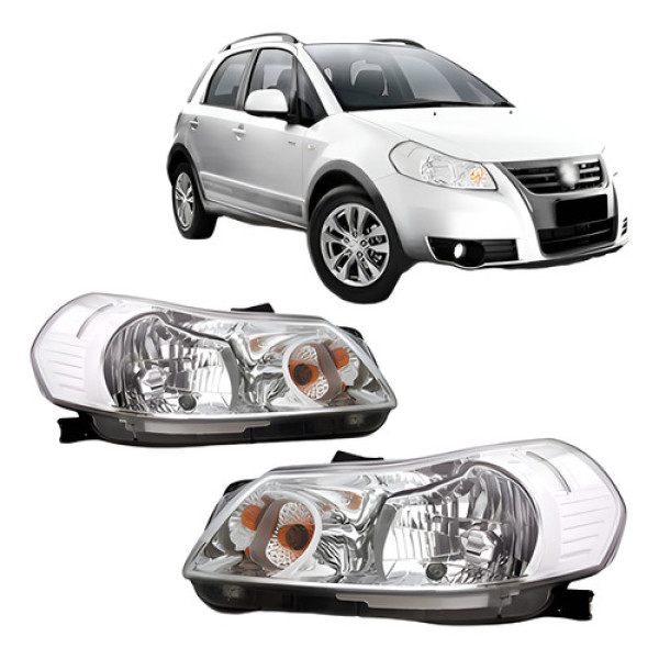 Par Farol Dianteiro Suzuki Sx4 2008 A 2015 Manual