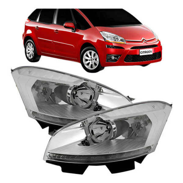 Par C4 Grand Picasso 08 09 A 12 Farol Elétrico Pisca Crista