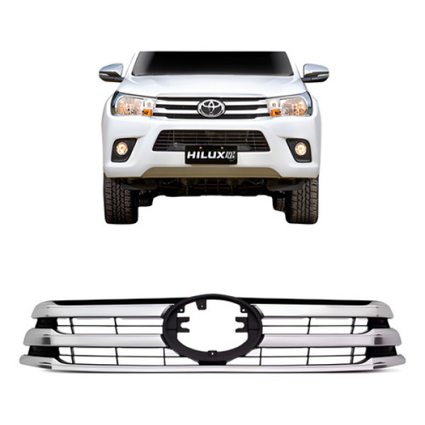 Grade Radiador Toyota Hilux Srx 2016-2018 Cromada