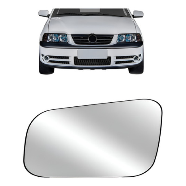 Lente Espelho Retrovisor Gol G3 1999 2000 01 02 2003 Prata