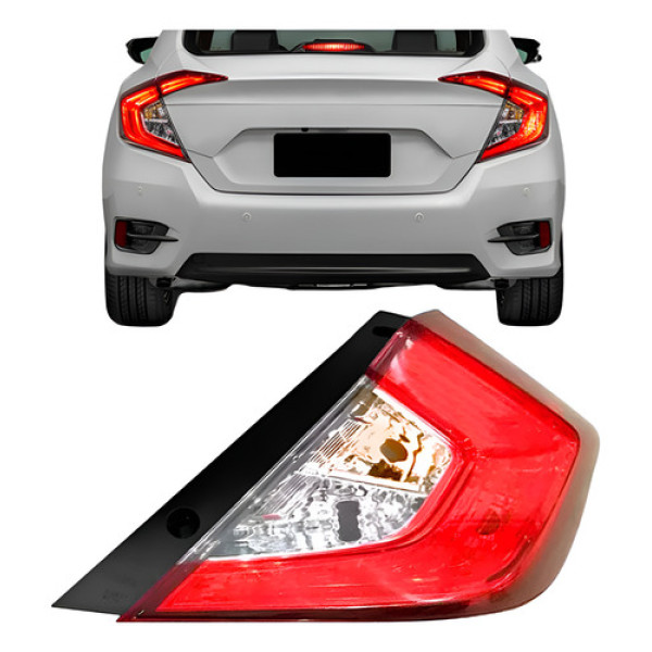 Lanterna Traseira Civic 2016 2017 2018 Canto Com Led