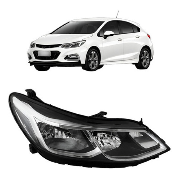 Farol Cruze Lt 2017 A 2022 Manual Sem Led S/ Projetor