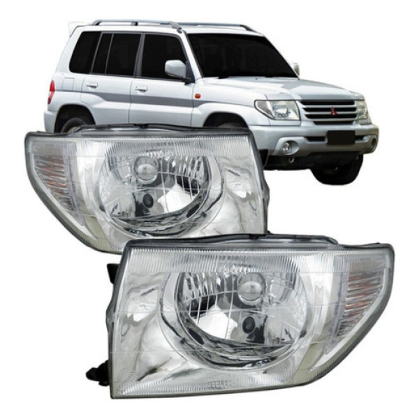 Farol Pajero Tr4 2004 2005 2006 Cromado Lado Direito