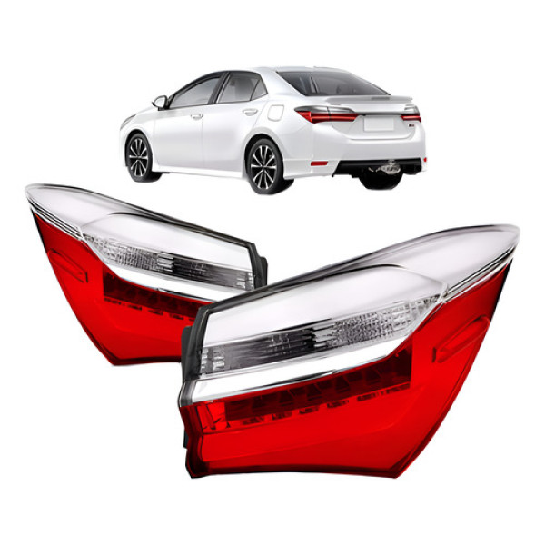 Par Lanterna Canto Traseira Corolla 2018 E 2019 Com Led