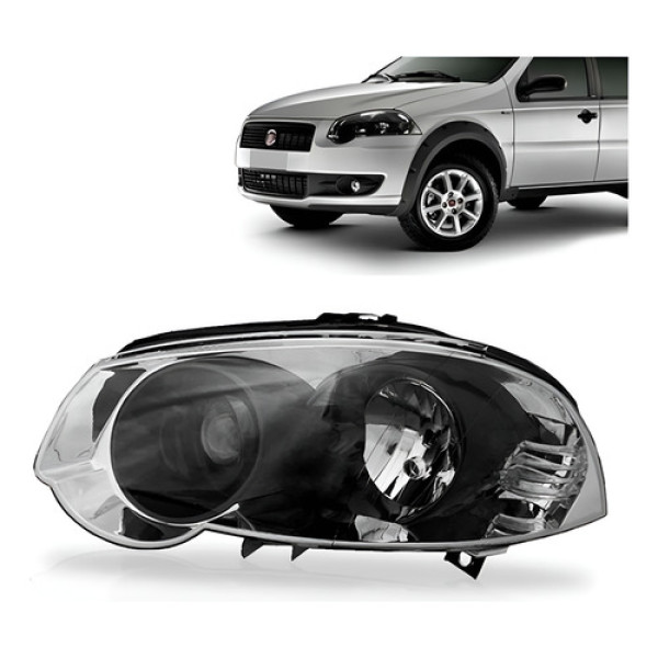 Farol Palio 10 11 12 Siena 08 09 10 11 12 Cromado Aro Preto