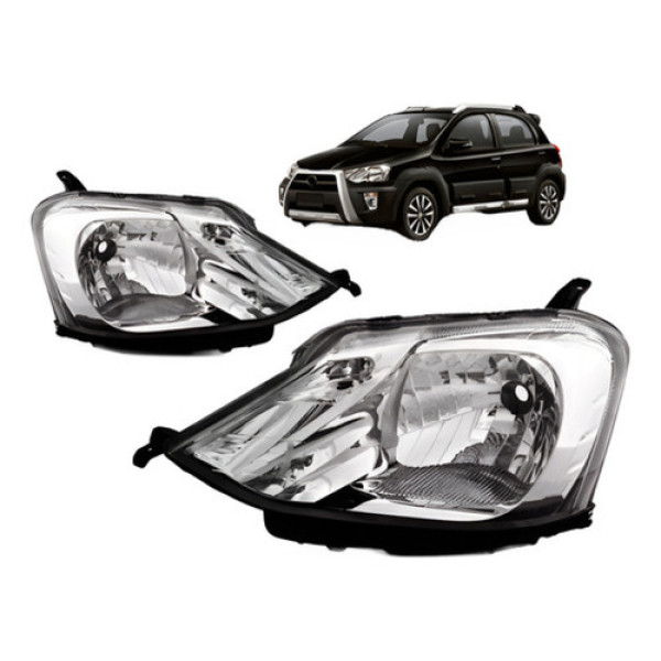 Par Farol Etios Cross 2012 A 2016 Mascara Cromada