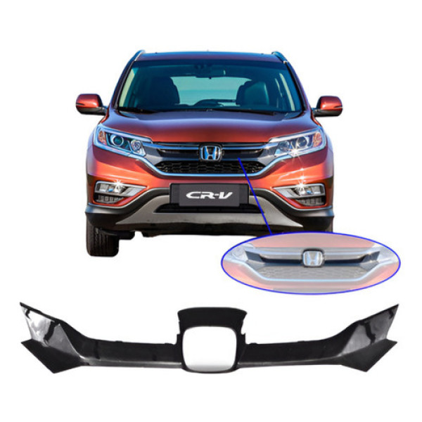 Moldura Grade Crv Honda 2015-2017 Preto Brilhante. Preto Preto Brilhante