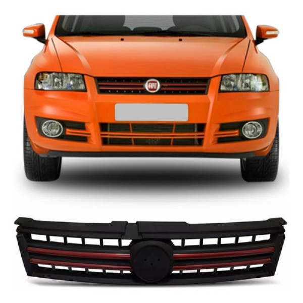 Grade Dianteira Stilo 2008 2009 2010 Friso Vermelho