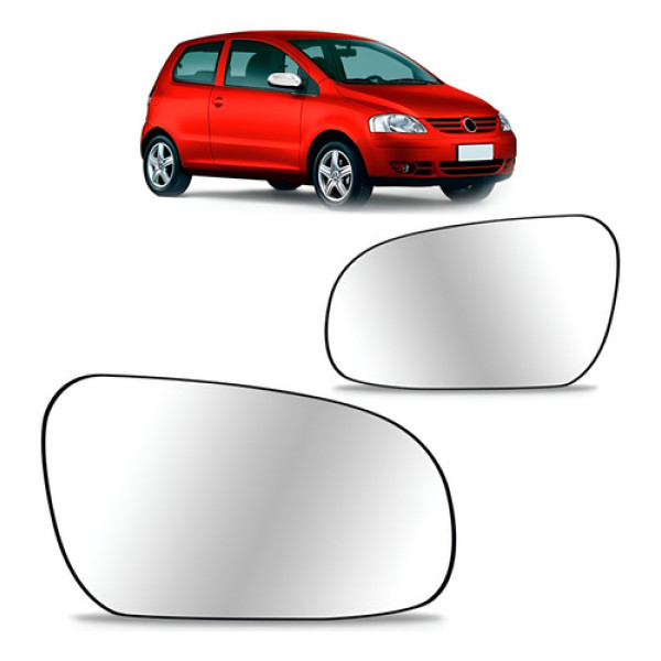 Par Lente Espelho Retrovisor Fox 2003 2004 2005 06 07 2008